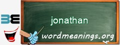 WordMeaning blackboard for jonathan